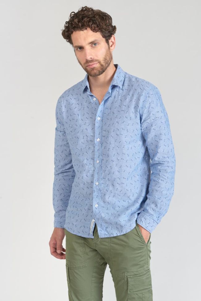Chemise Arpe en lin mélangé bleu ciel