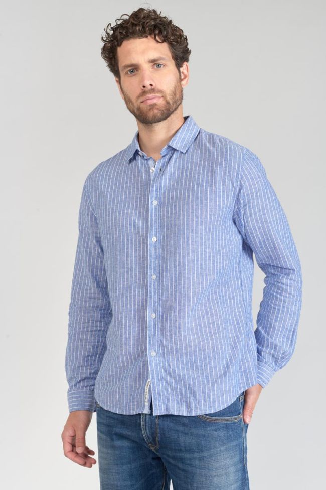 Chemise Bolko en lin mélangé bleu ciel