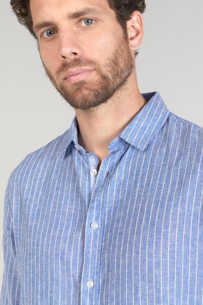 Chemise Bolko en lin mélangé bleu ciel