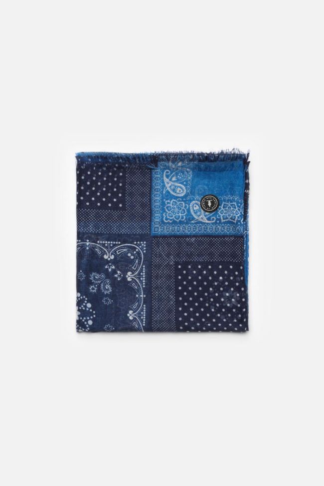 Foulard Brite à motif cachemire bleu