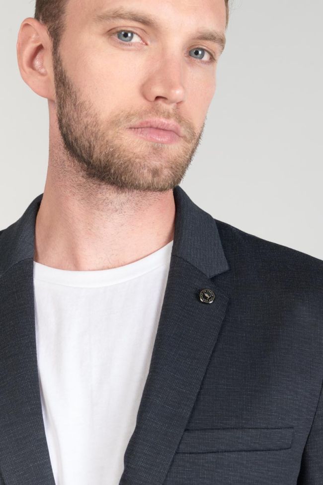 Blazer Cinel noir chiné bleu