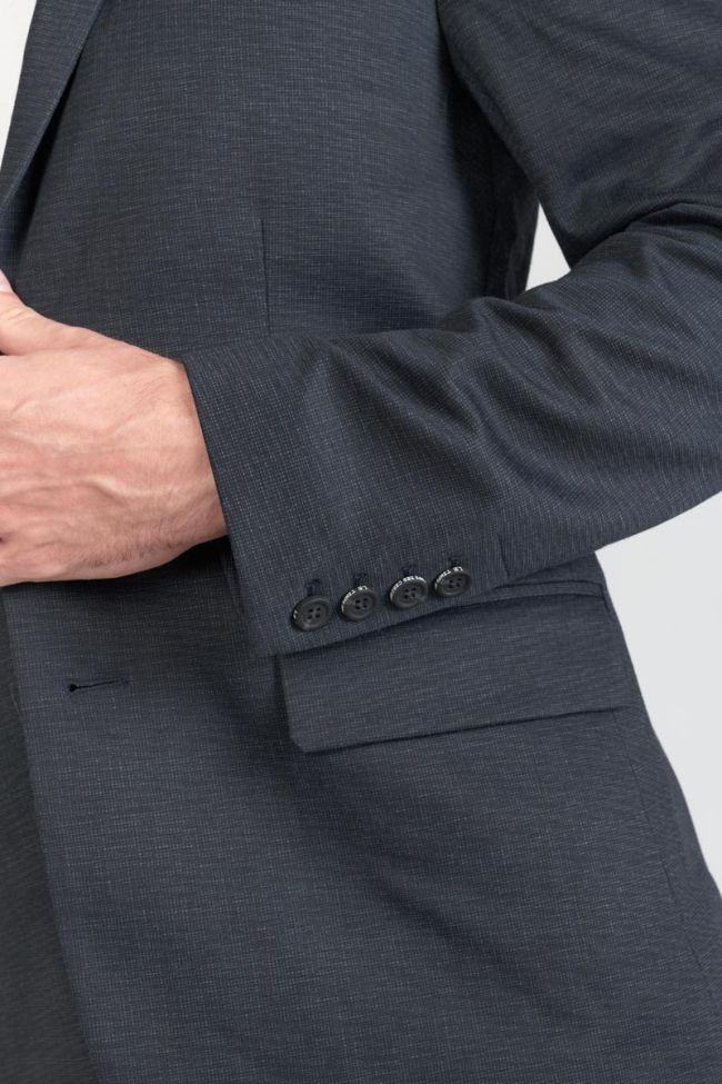 Blazer Cinel noir chiné bleu