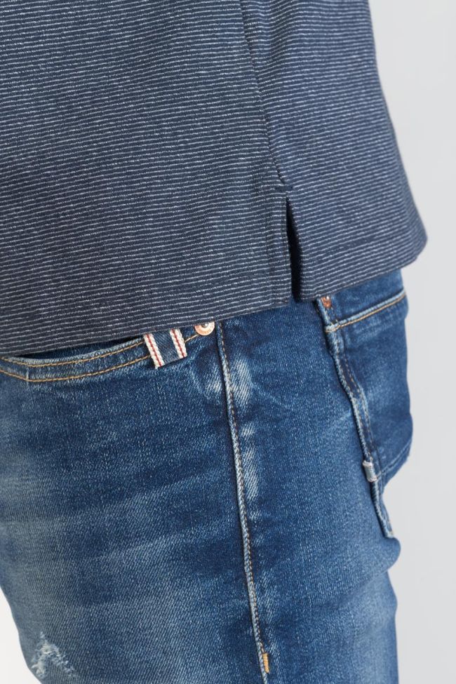 Polo Drime à rayures bleu marine
