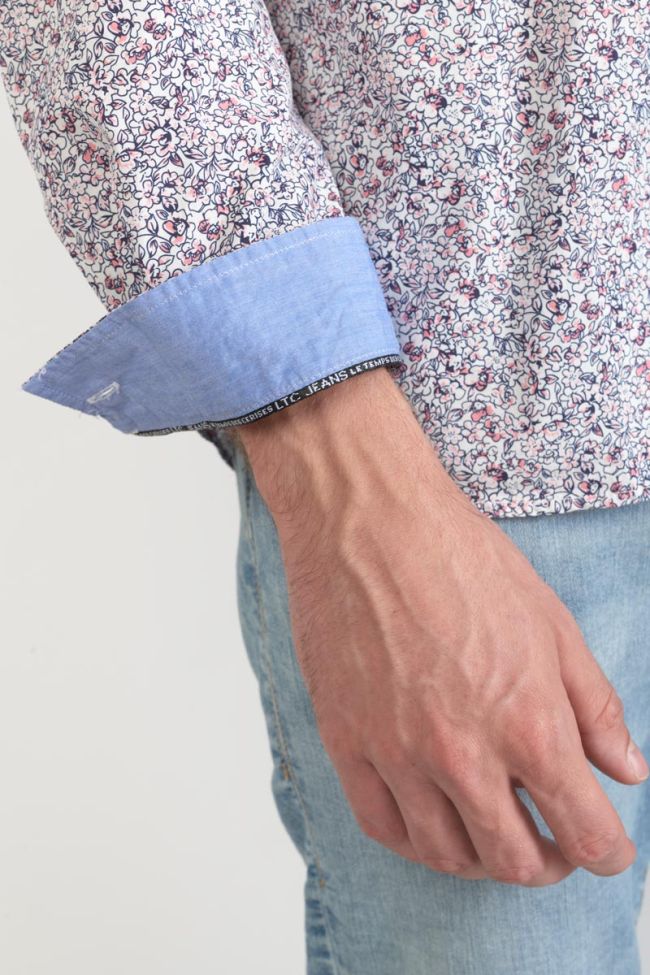 Chemise Flam à motif fleuri rose