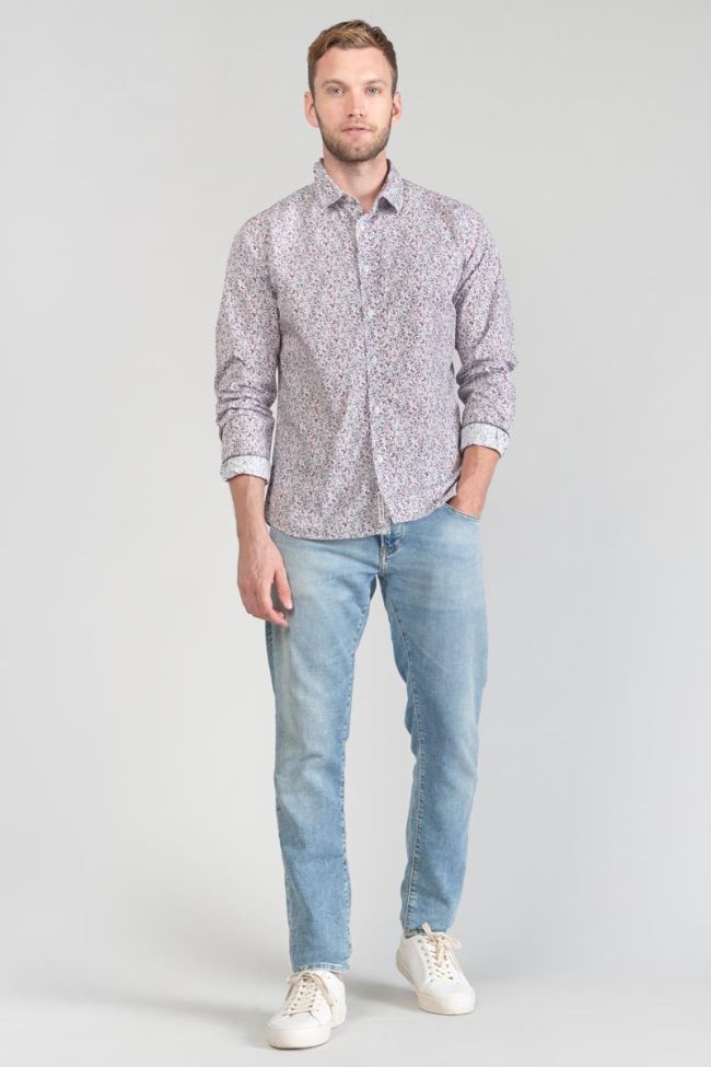 Chemise Flam à motif fleuri rose