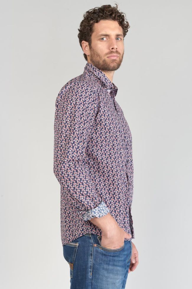 Chemise Floy à motif fleuri rouge