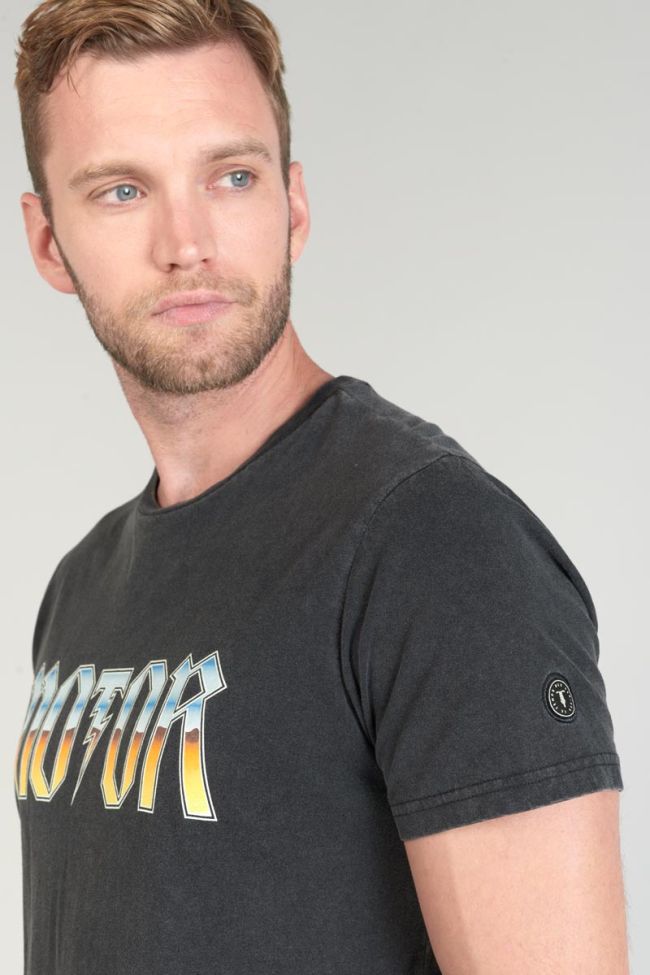 T-shirt Gabrent gris délavé imprimé