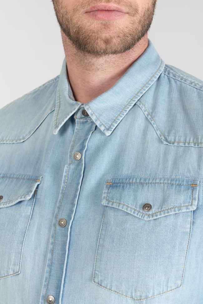 Chemise Juanito en jeans bleu clair