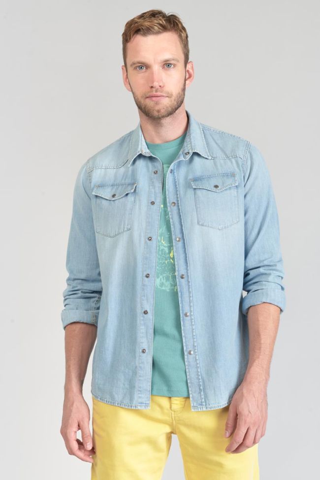 Chemise Juanito en jeans bleu clair