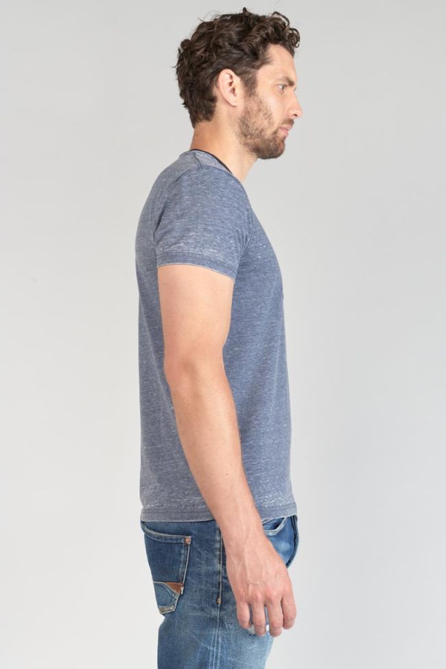 T-shirt Mavoc bleu chiné délavé