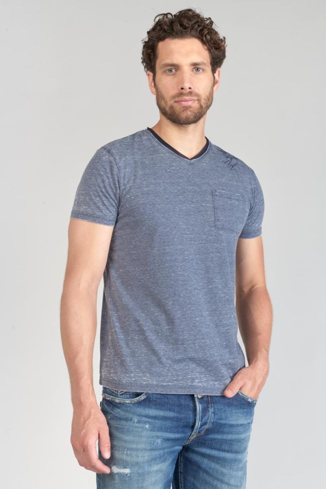 T-shirt Mavoc bleu chiné délavé