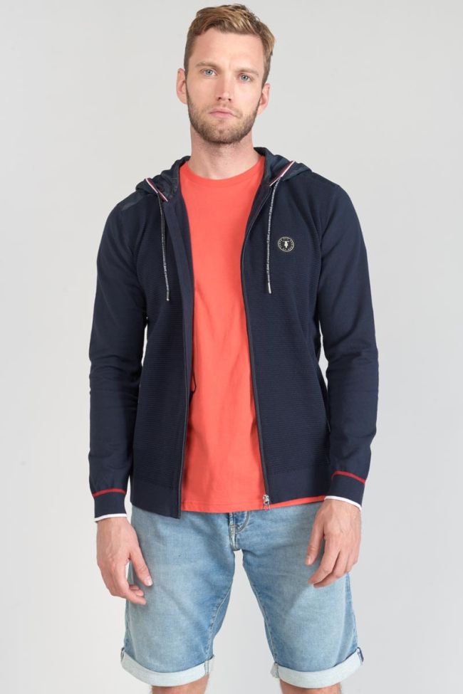 Veste bi-matière Mistre bleu marine