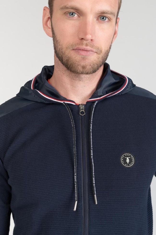 Veste bi-matière Mistre bleu marine