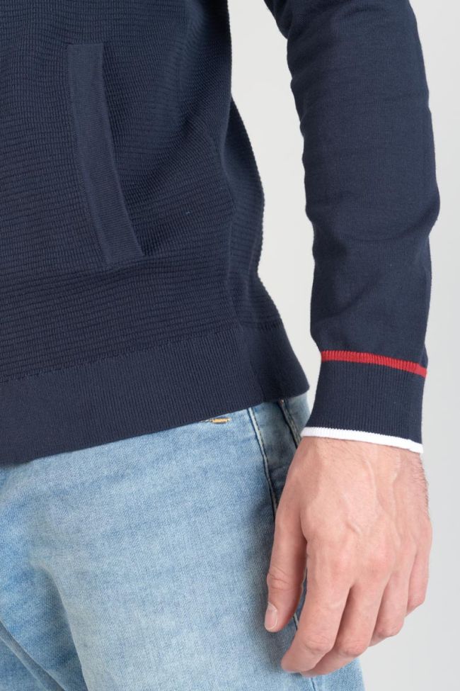 Veste bi-matière Mistre bleu marine