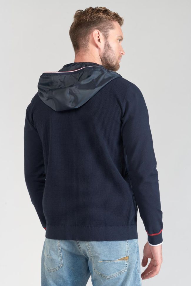 Veste bi-matière Mistre bleu marine