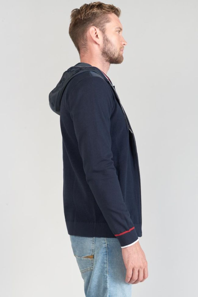 Veste bi-matière Mistre bleu marine