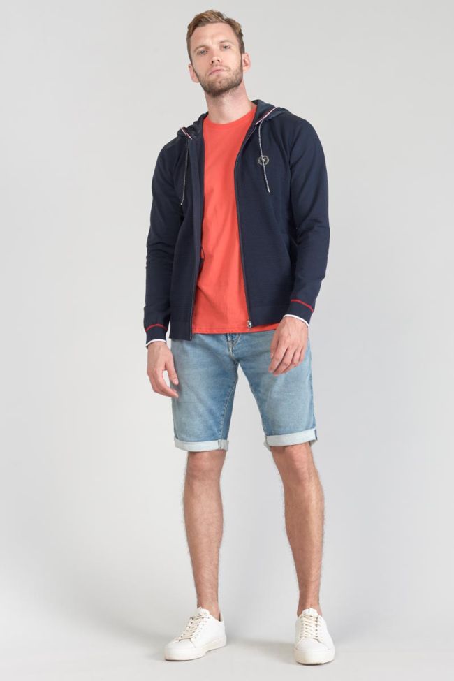 Veste bi-matière Mistre bleu marine