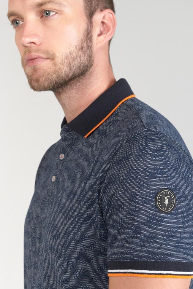 Polo Nevor jacquard à motif feuilles