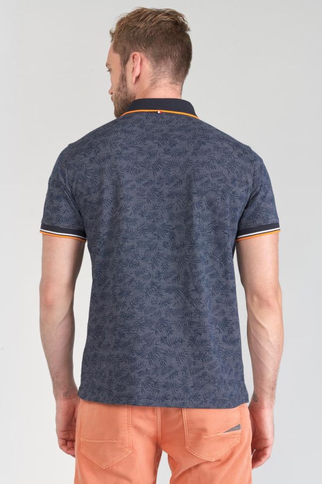 Polo Nevor jacquard à motif feuilles