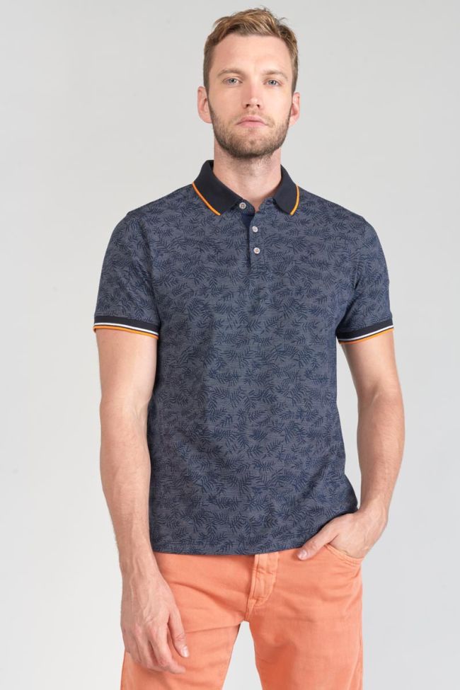 Polo Nevor jacquard à motif feuilles