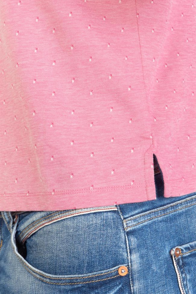 Polo Novil en jacquard rose