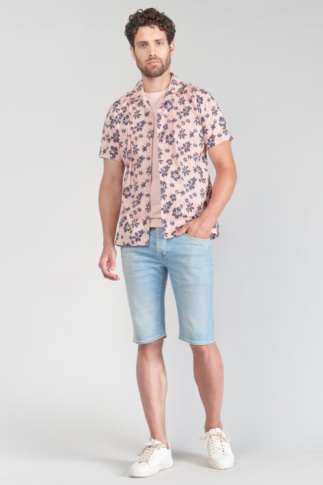 Chemise Postir rose à motif fleuri