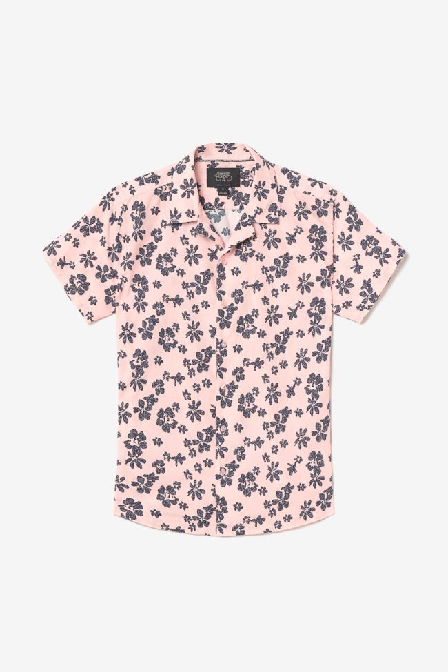 Chemise Postir rose à motif fleuri