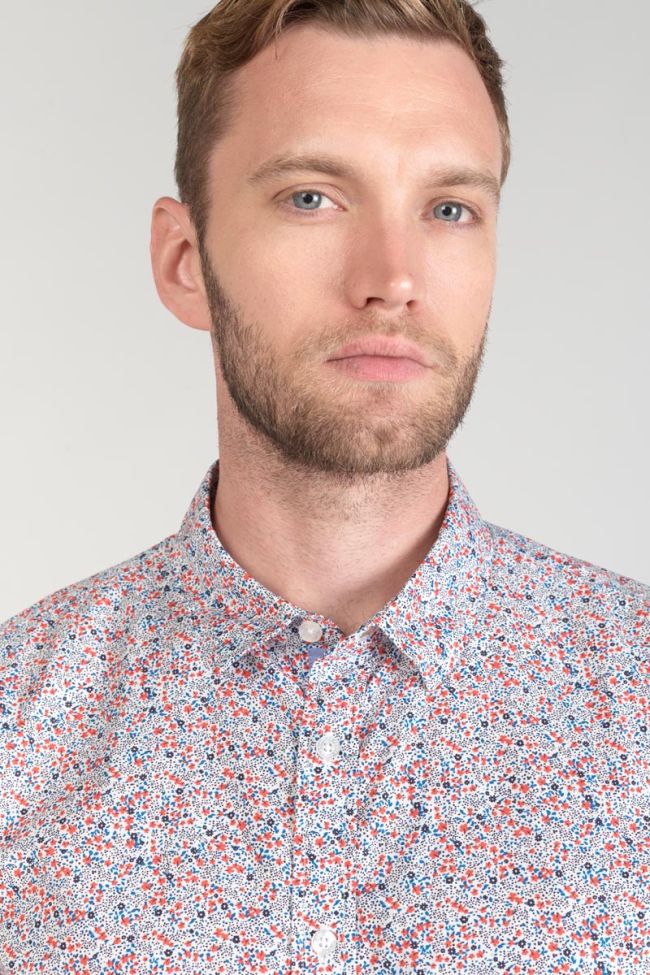Chemise Rodel à motif fleuri rouge et bleu