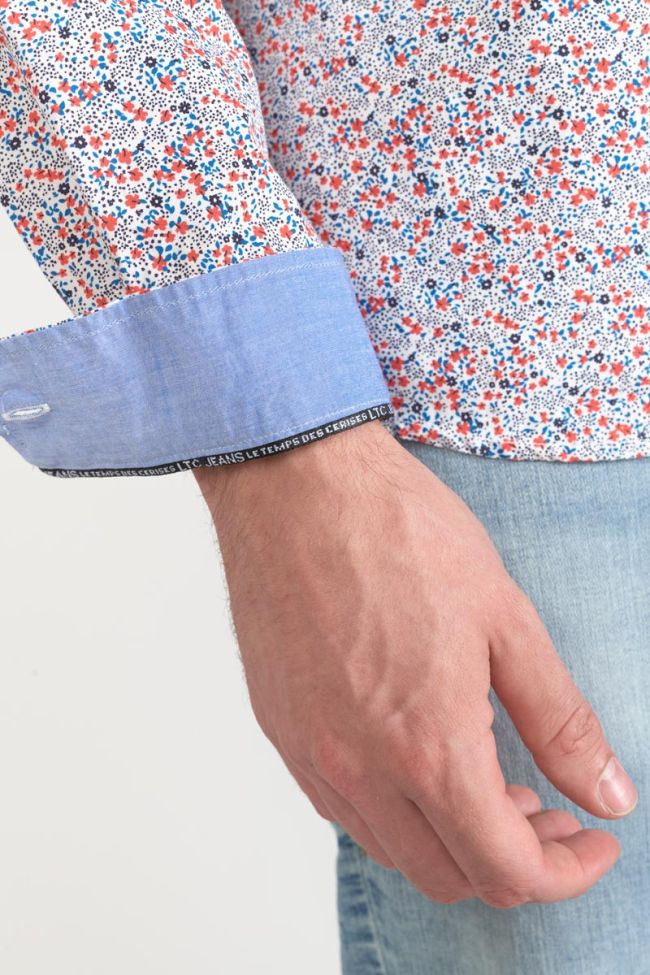 Chemise Rodel à motif fleuri rouge et bleu