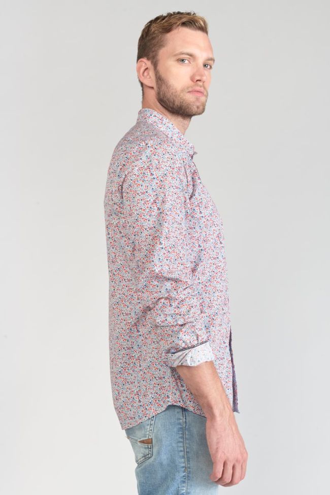 Chemise Rodel à motif fleuri rouge et bleu
