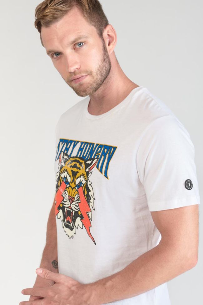 T-shirt Yair blanc imprimé