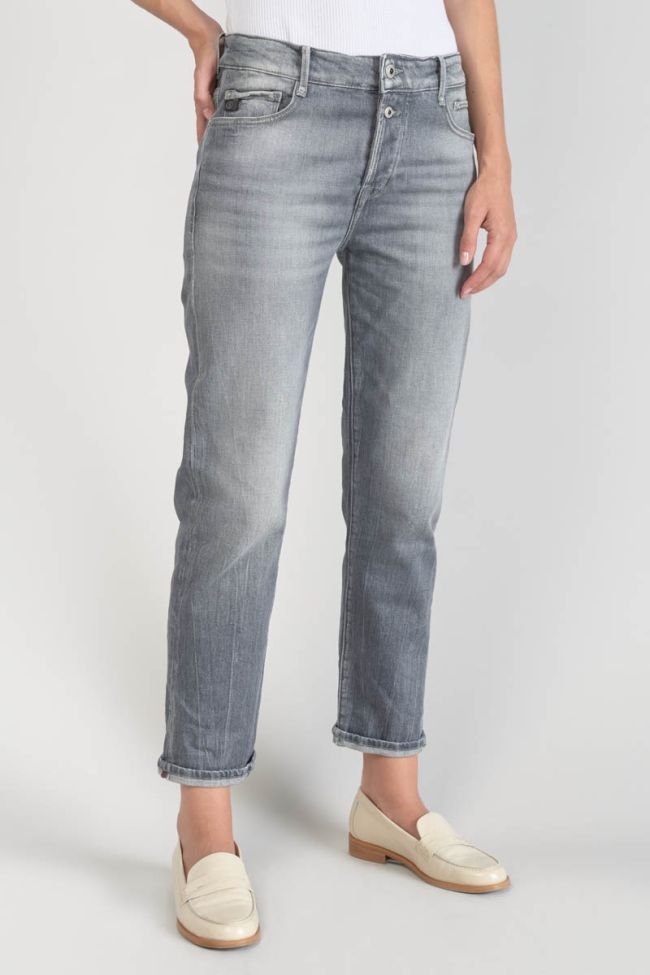 Jeans 400/18 mom Basic taille haute 7/8ème gris N°3