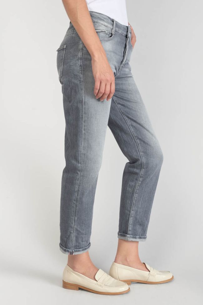 Jeans 400/18 mom Basic taille haute 7/8ème gris N°3