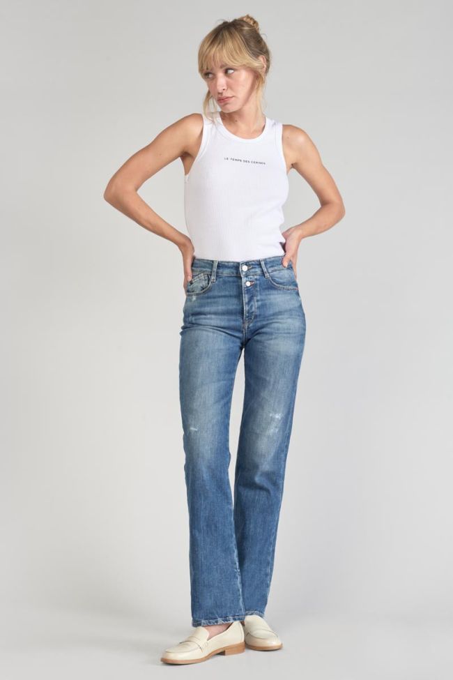 Jeans 400/19 mom Luxe taille haute destroy bleu N°2