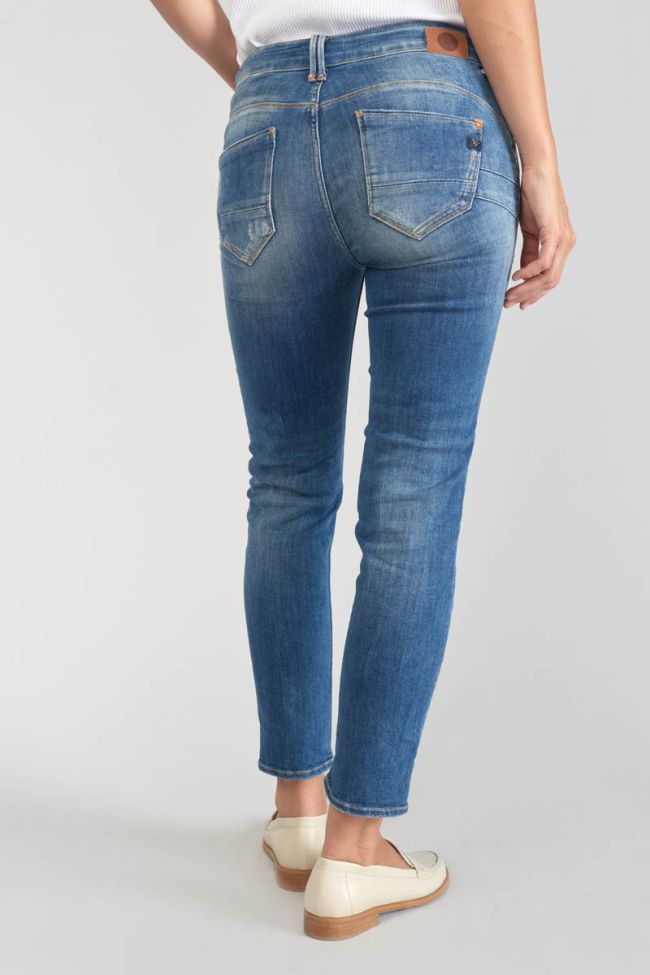 Jeans pulp slim Anil taille haute 7/8ème destroy bleu N°3