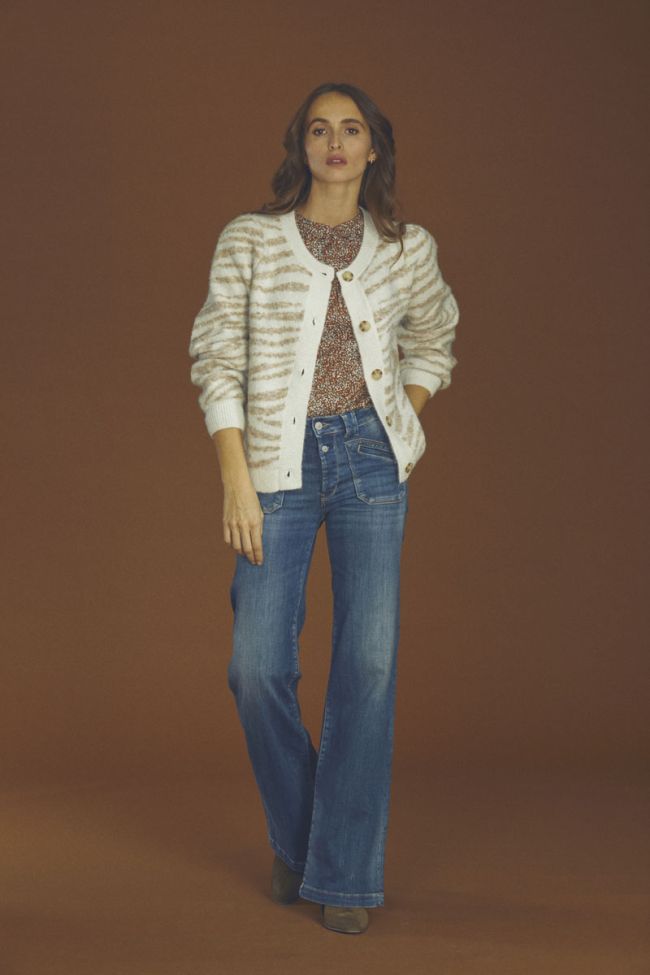 Jeans pulp flare Beni taille haute bleu N°2