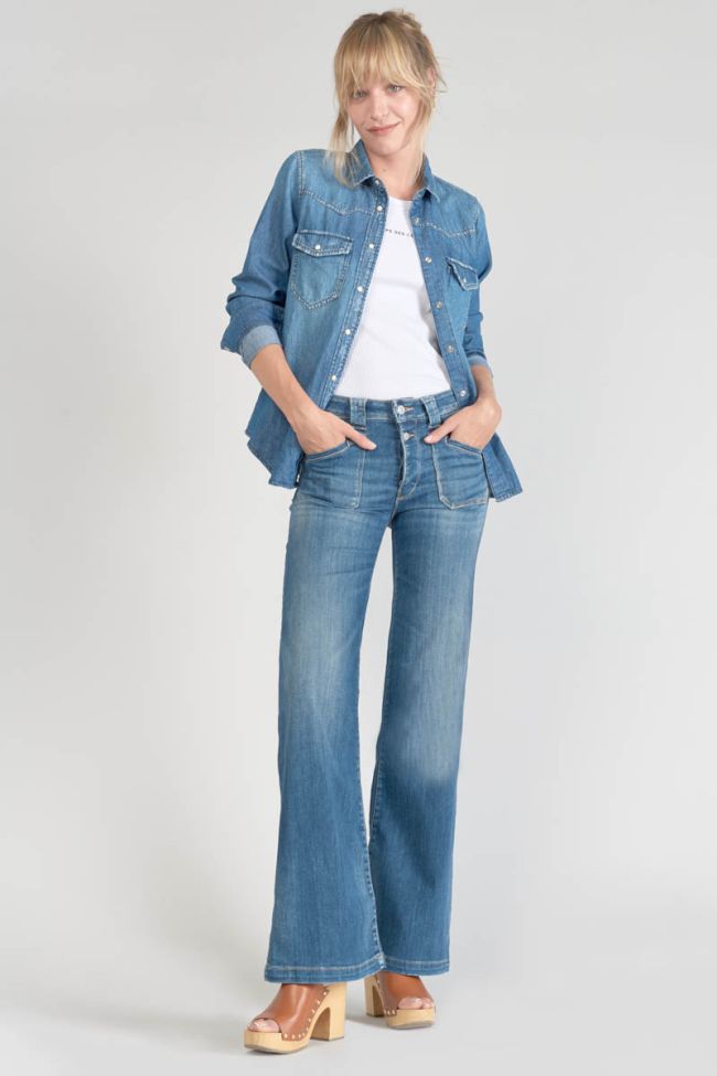 Jeans pulp flare Beni taille haute bleu N°2