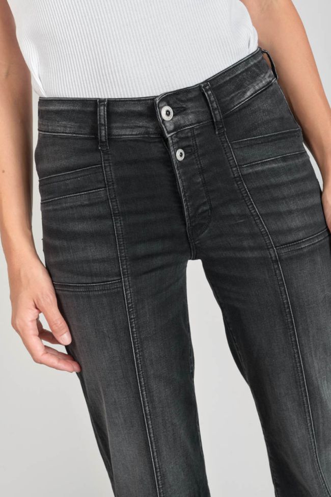 Jeans pulp flare Bran taille haute noir N°1