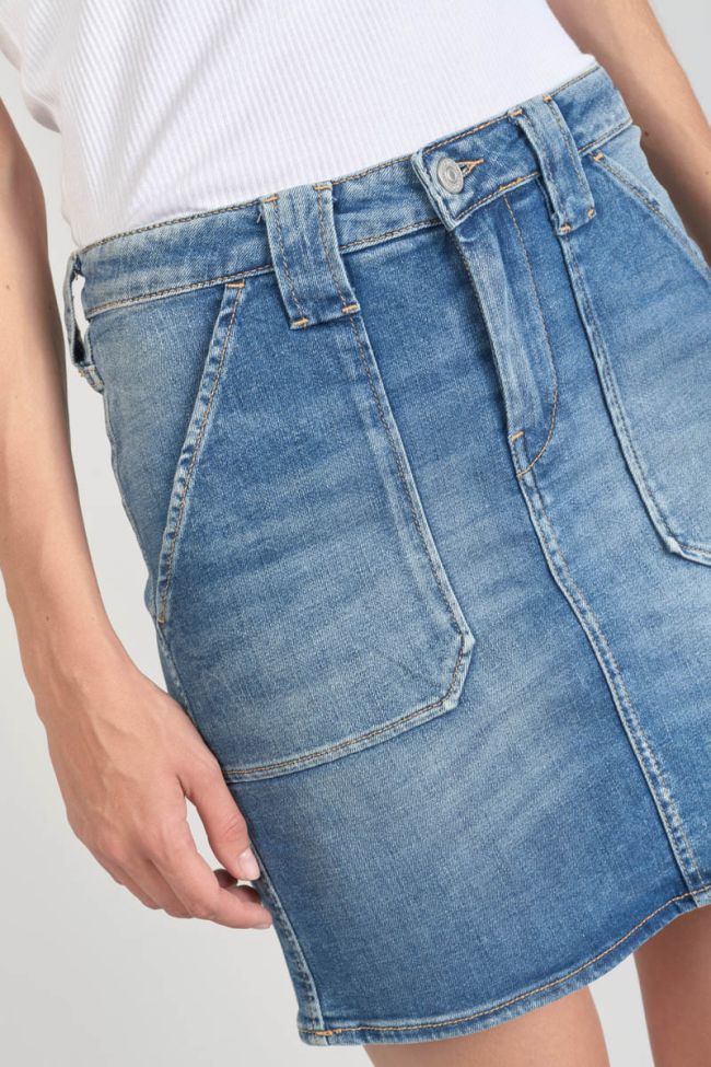 Jupe Cary en jeans bleu délavé