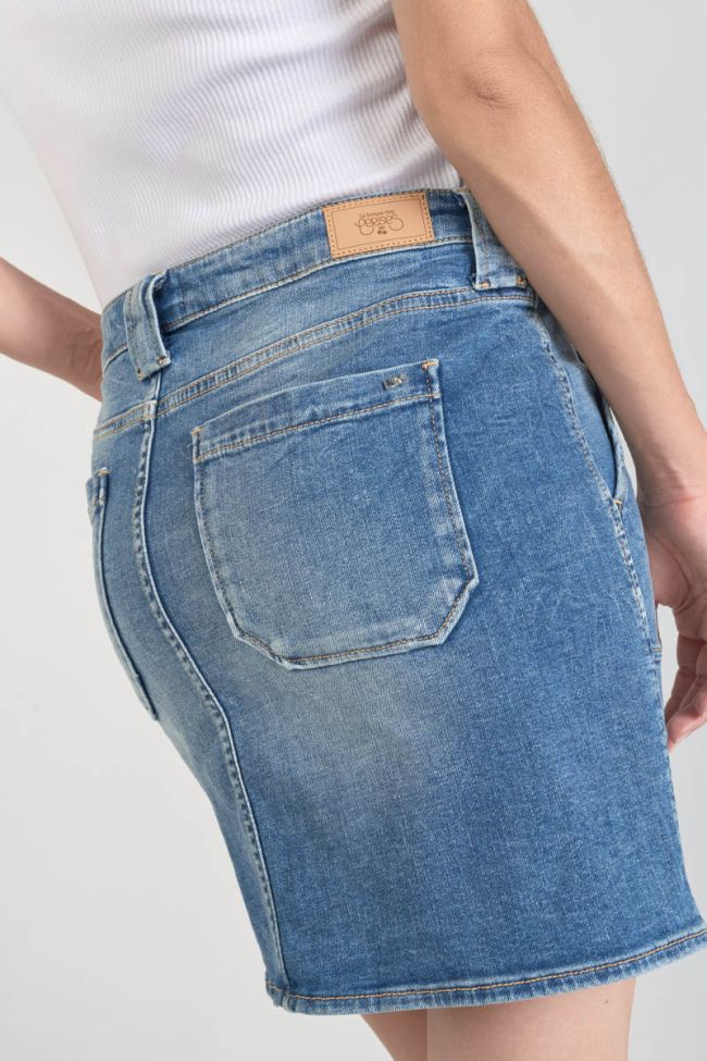 Jupe Cary en jeans bleu délavé