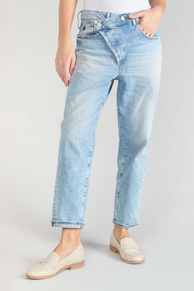 Jeans boyfit Cosy 7/8ème destroy bleu N°5