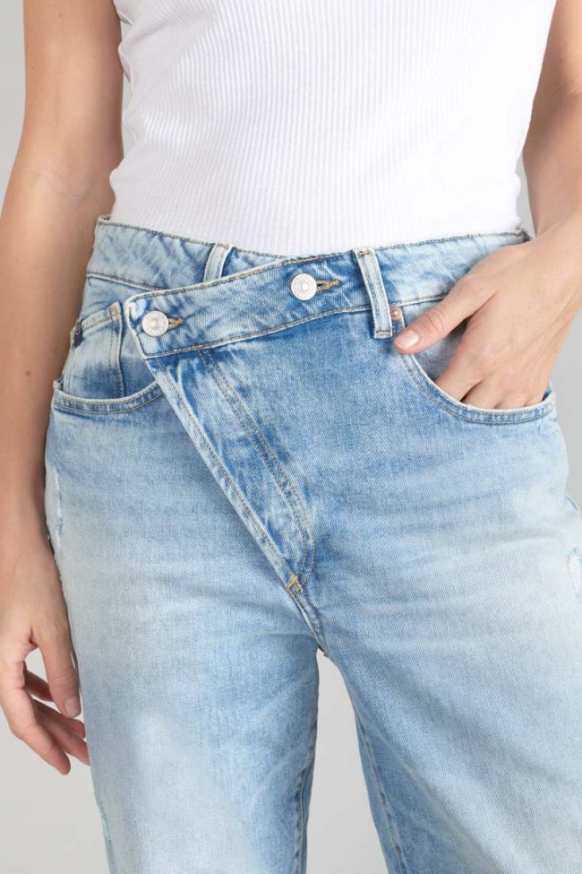 Jeans boyfit Cosy 7/8ème destroy bleu N°5