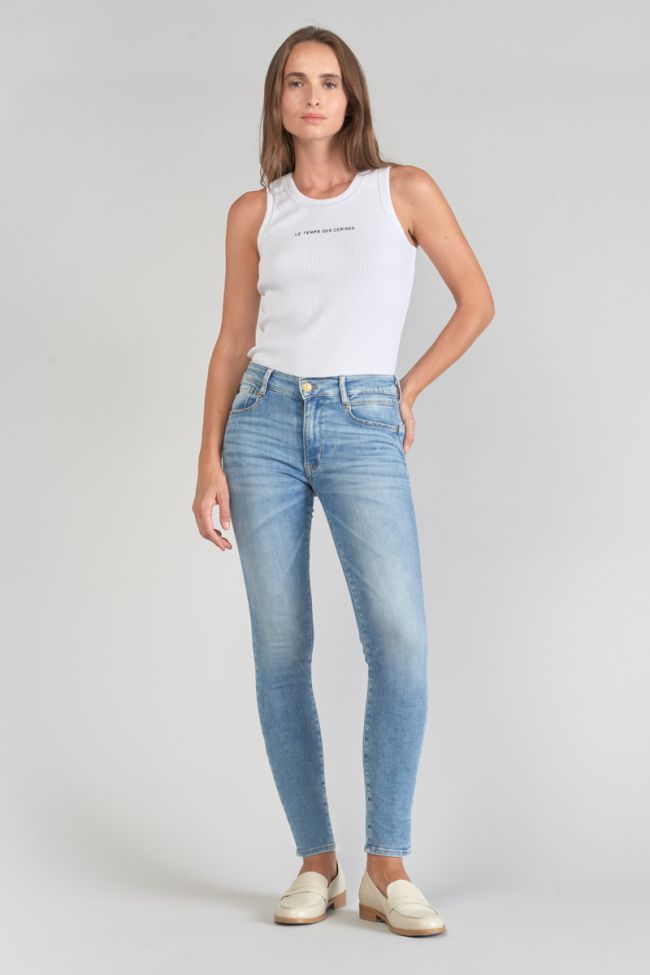 Jeans pulp slim Dari taille haute 7/8ème bleu N°4