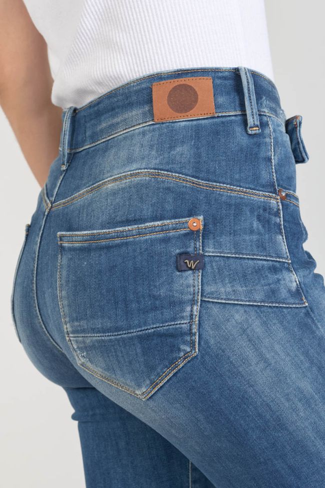 Jeans pulp slim Dina taille haute destroy bleu N°2