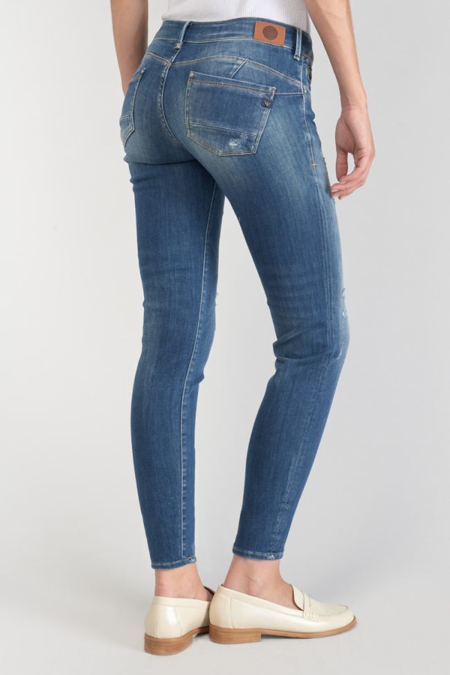 Jeans pulp slim Etoc 7/8ème destroy bleu N°2