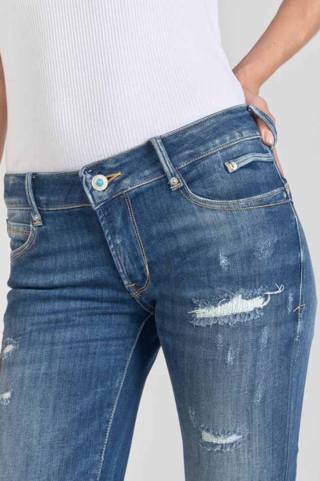 Jeans pulp slim Etoc 7/8ème destroy bleu N°2