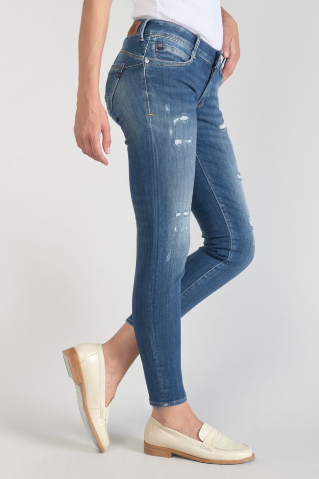 Jeans pulp slim Etoc 7/8ème destroy bleu N°2