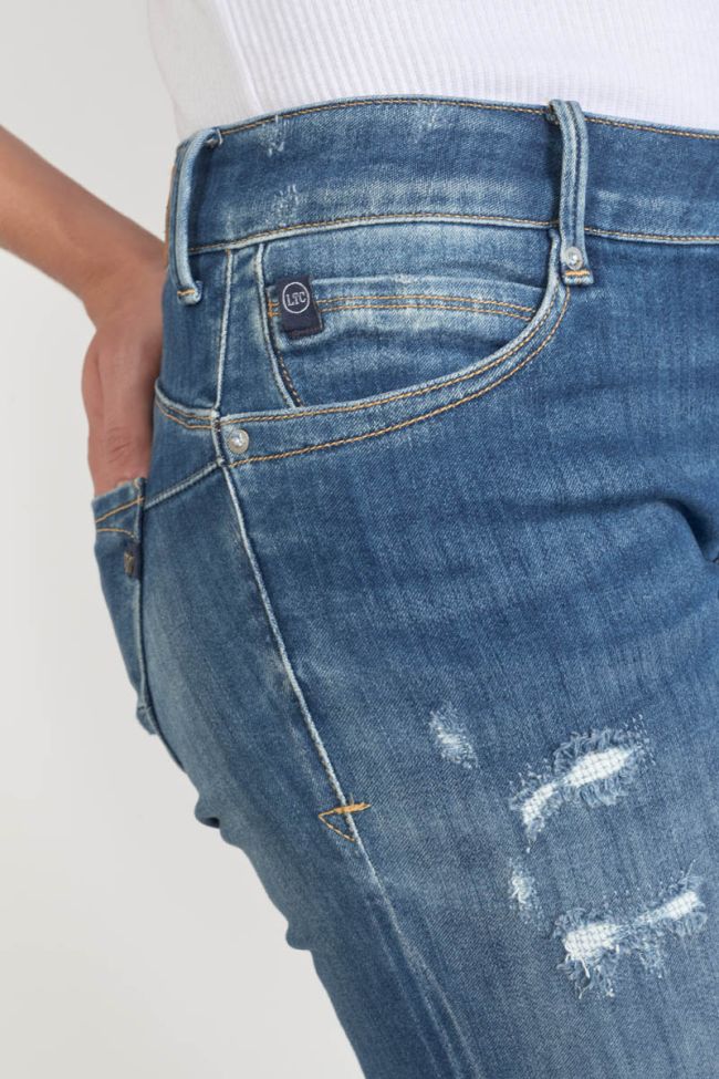 Jeans pulp slim Etoc 7/8ème destroy bleu N°2