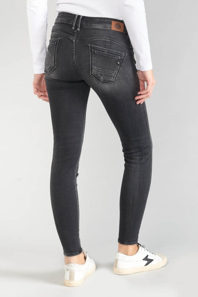 Jeans pulp slim Geos 7/8ème destroy noir N°1