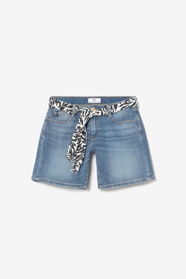 Short Janka en jeans bleu délavé